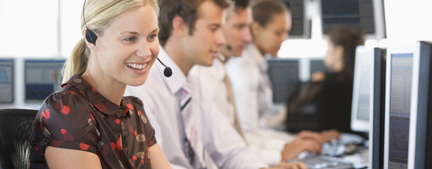 Life Assure Cheerful Representative Answering Call Hero
